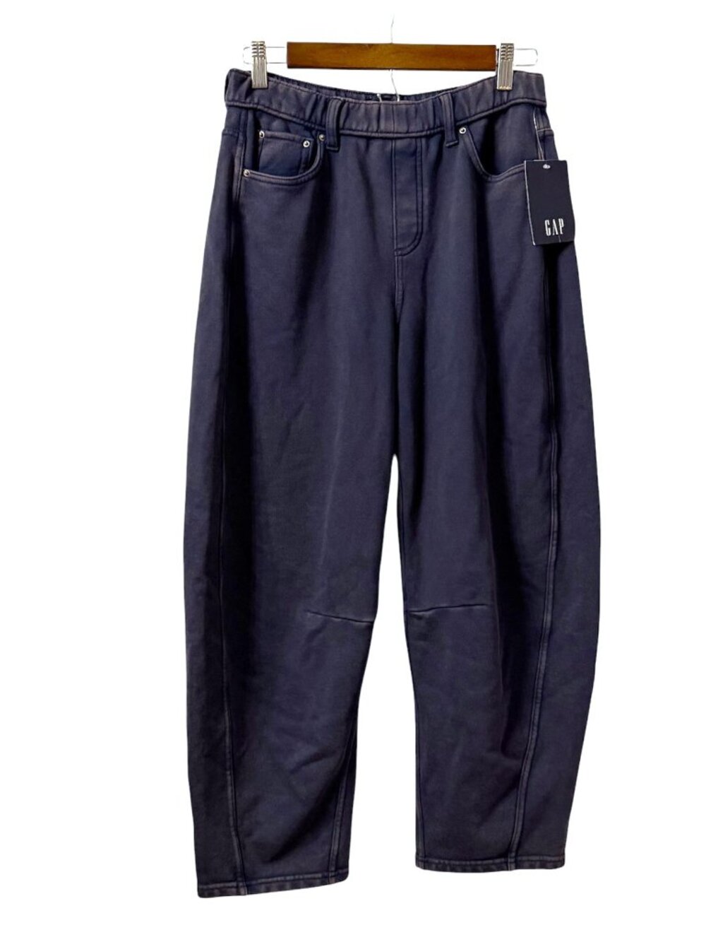 NWT Gap Barrel Leg Sweatpants Navy Blue Size XS Petite
